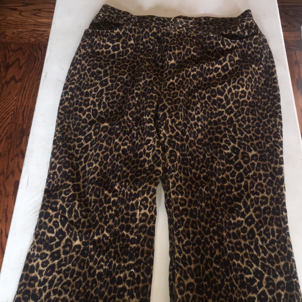Leopard Corduroy Pants